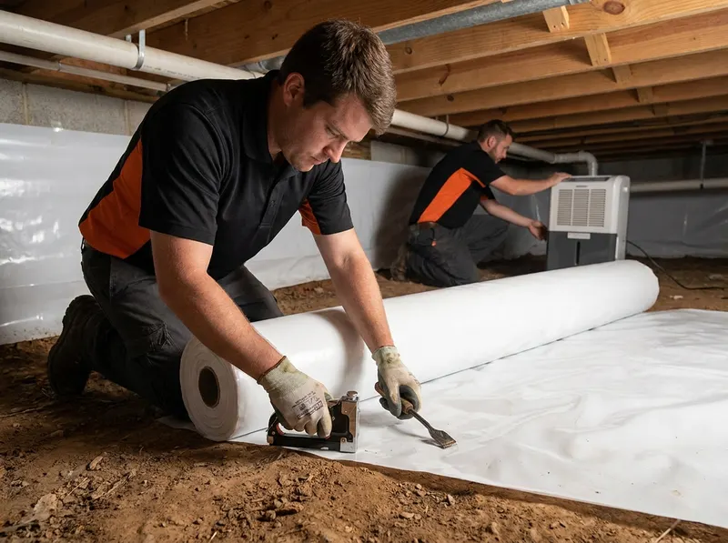 Crawl Space Moisture and Vapor Barrier Encapsulation in Greenville, sc